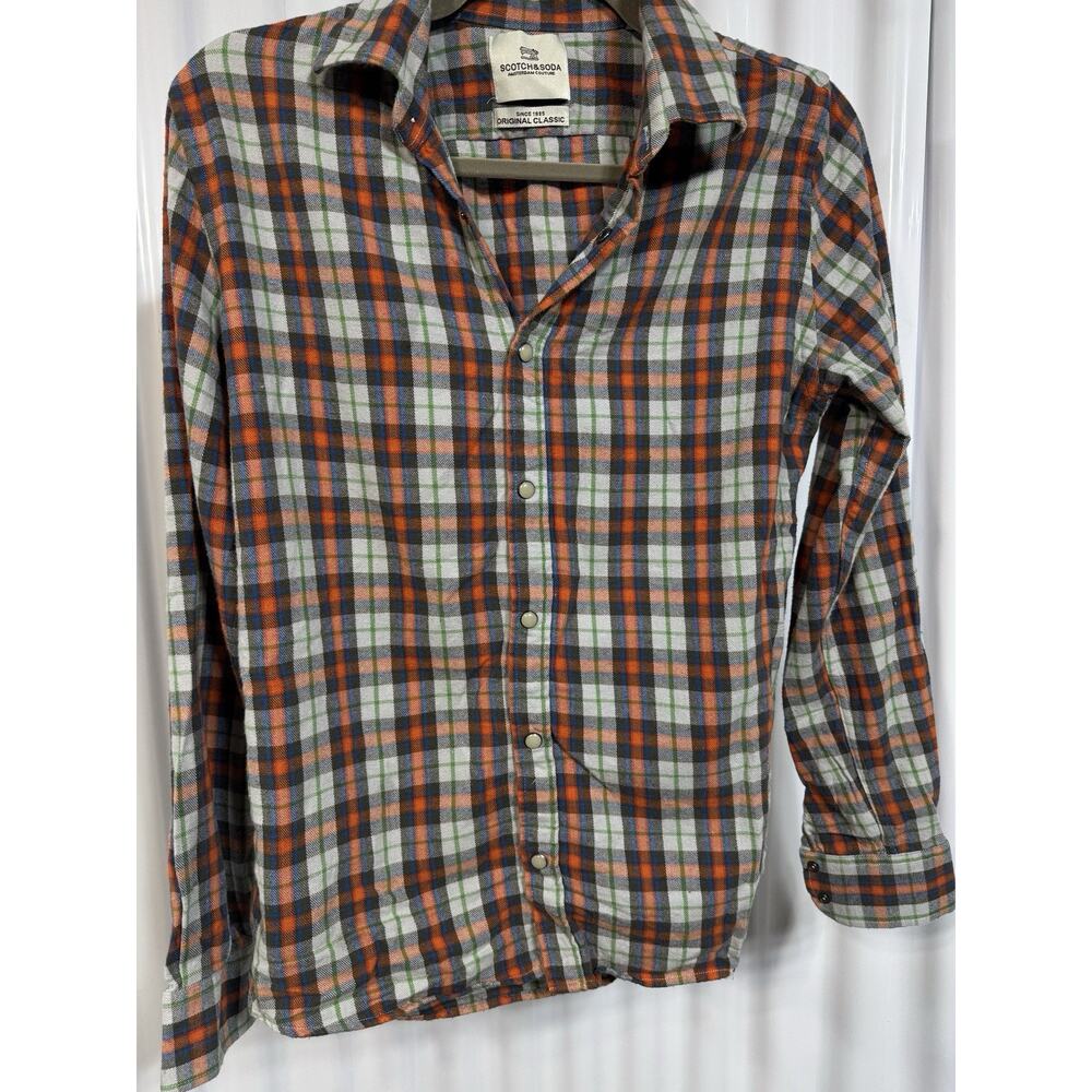SCOTCH & SODA Men's Plaid Button Up Flannel Size Small